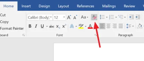 How to clear or remove all Formatting in Word in a single click