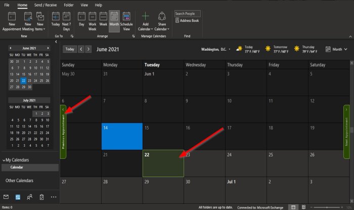 How to change the Background Color of the Calendar in Outlook