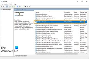 Windows Installer Service Missing In Services Manager On Windows 11/10