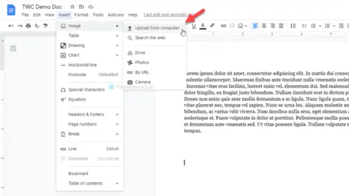 How to add handwritten signature in Google Docs documents