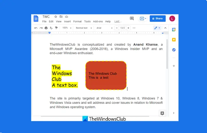 How To Insert Text Box In Google Docs