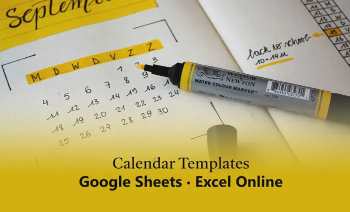 Лучшие шаблоны календарей Google Sheets и Excel Online