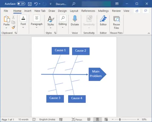 How to create a Fishbone Diagram in Word