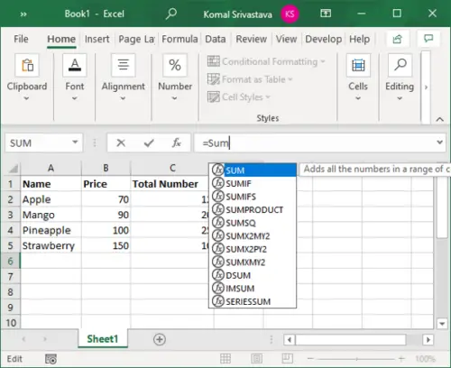 How to remove #NAME? Error in Excel?