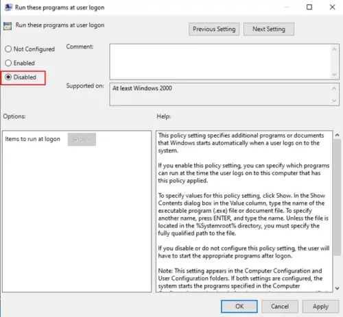 How to disable Startup programs in Windows 11/10