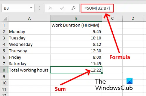 How To Add Or Sum Time In Microsoft Excel