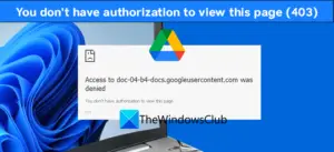 Fix Google Drive You don’t have authorization error