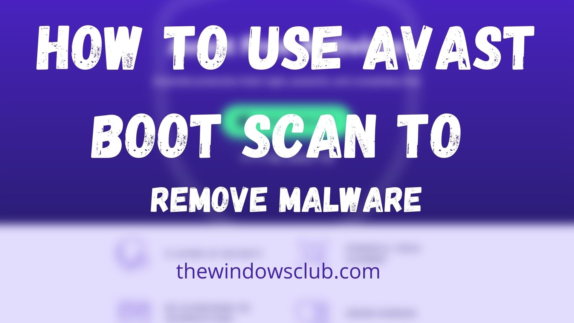 how to do avast boot scan