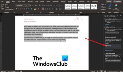 How to lock and protect Header and Footer in Word