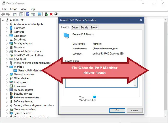 Fix Generic PnP Monitor driver issue