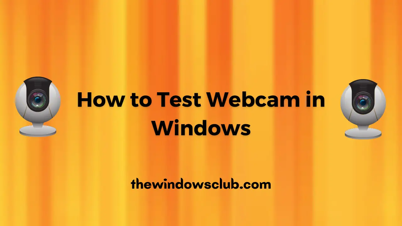 How to check if webcam is working