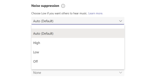 microsoft teams background noise suppression