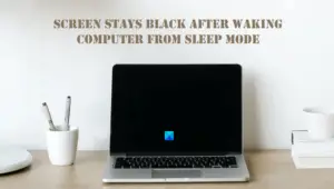 screen stays black after waking computer from sleep mode windows 10