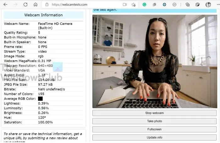 Test Webcam Online Tool
