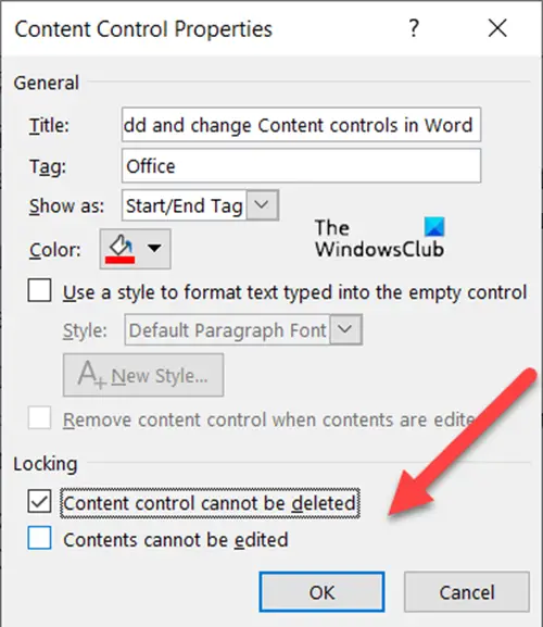 Word Rich Text Content Control Size Snothemes