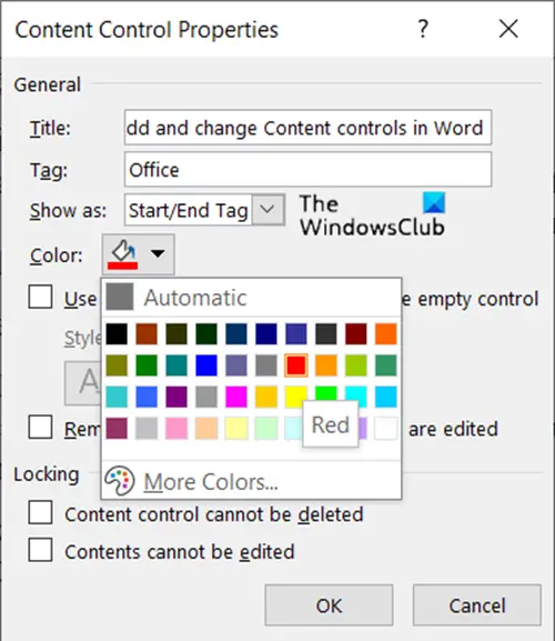 How To Add And Change Content Controls In Word