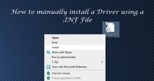 open inf file driver