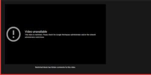 Video is restricted, Check the Google workshop administrator