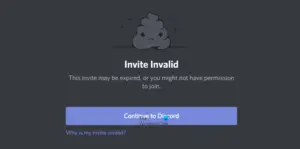 discord invalid