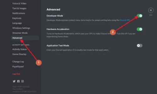 How to enable Developer Mode on Discord for PC and Web