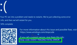 Event tracing fatal error windows 10 как исправить