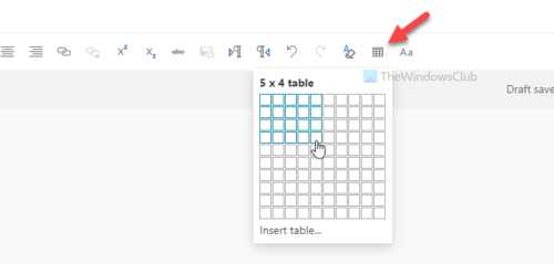 How to add a Table in Gmail and Outlook email messages