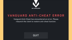 Ошибка vanguard anti cheat valorant перезагрузите компьютер