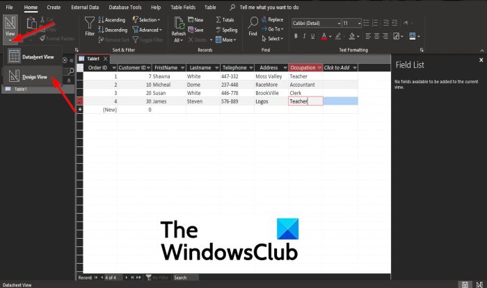 How To Add Or Remove Primary Key In Table In Access