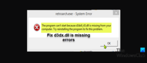 Fix D3dx Dll File Is Missing Errors In Windows 11/10