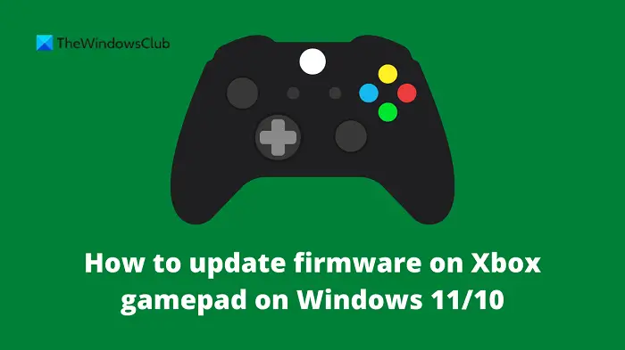 How to update firmware on Xbox gamepad