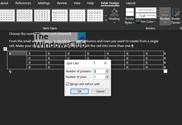 How To Merge And Split Cells In Table In Word