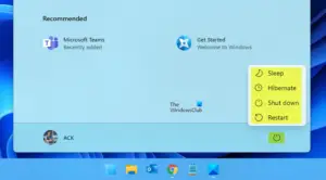 How To Shutdown, Restart, Sleep, Hibernate, Lock Windows 11/10