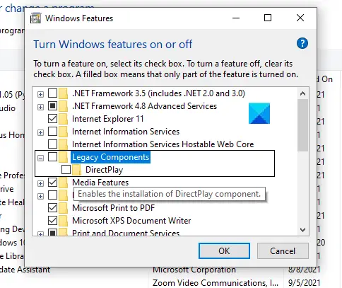enable directdraw acceleration windows 10