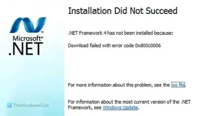 Fix .NET Framework Error 0x800c0006 on Windows 11/10