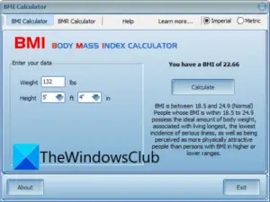 Calculate Body Mass Index (BMI) Using Free BMI Calculators For PC