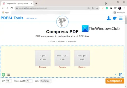 Batch Compress PDF Files Using Free Software And Online Tools