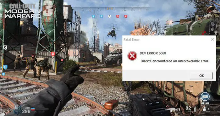 COD Modern Warfare DEV ERROR