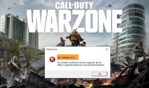 Dev error 5573 call of duty warzone как исправить