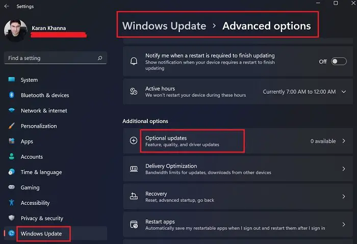 Comment Installer Le Pilote Et Les Mises À Jour Facultatives Dans Windows 11