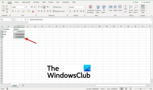 How to use the IMARGUMENT function in Excel