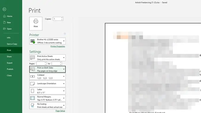 Office Document Print Both Side