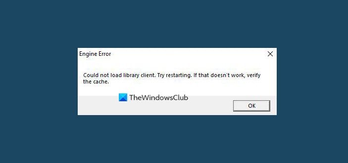 Fix Steam Engine Error: Could load library on Windows