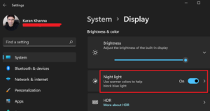 Enable Blue Light Filtering or Turn On Night Light in Windows 11/10