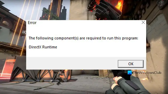 Valorant DirectX Runtine error