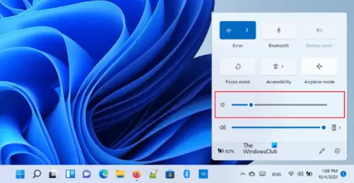 How to adjust Screen Brightness on Windows 11/10 laptop