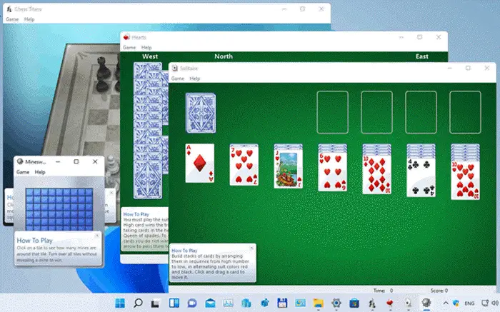 Play Chess Titans, FreeCell, Solitaire, Mahjong in Windows 10