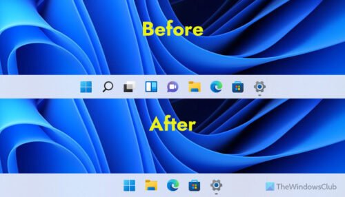 Remove Search, Task View, Chat, Widgets icon from Windows 11 Taskbar