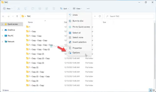 change default folder view in windows 10
