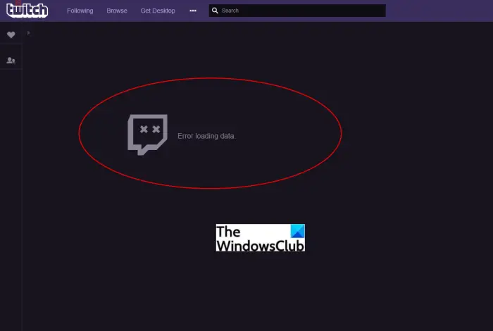 Twitch Error Loading Data Fixed