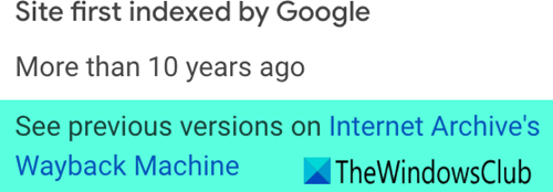 Google Search and Wayback Machine